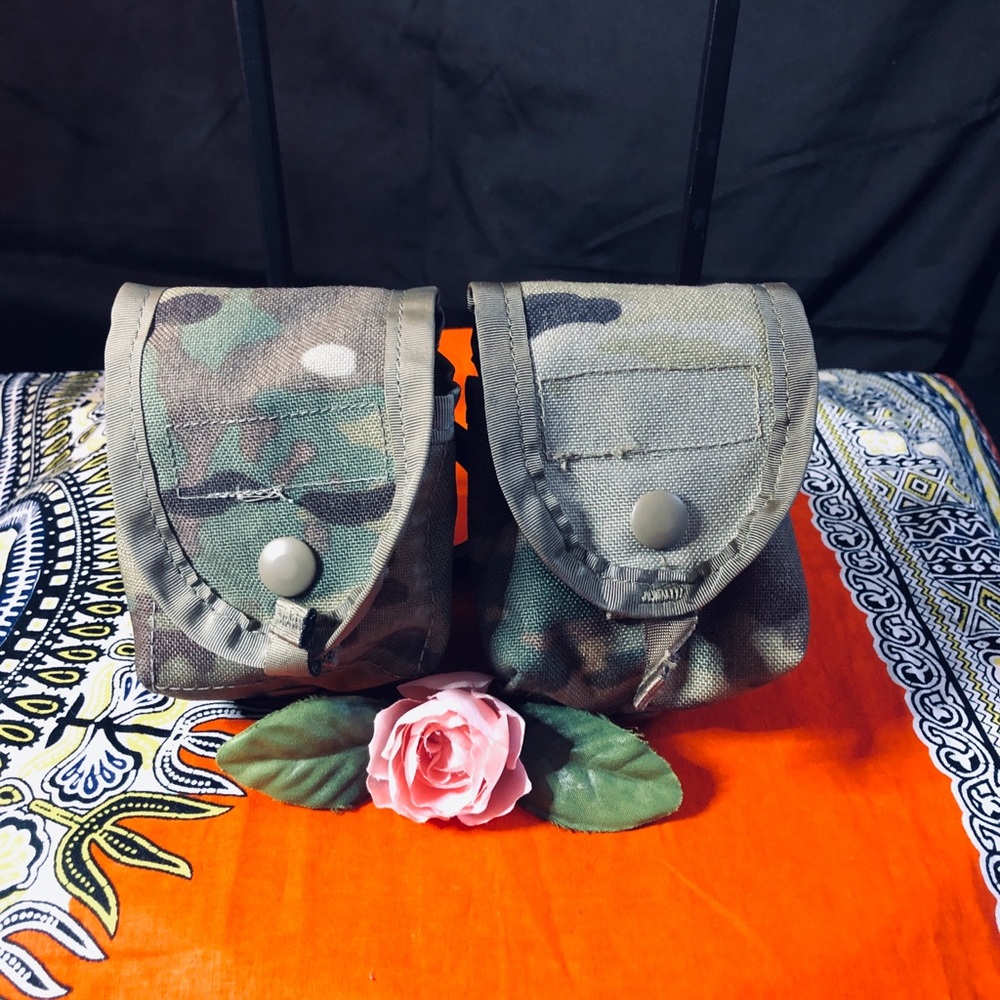 U.S. Army Camouflage Double Utility Pouches - Green